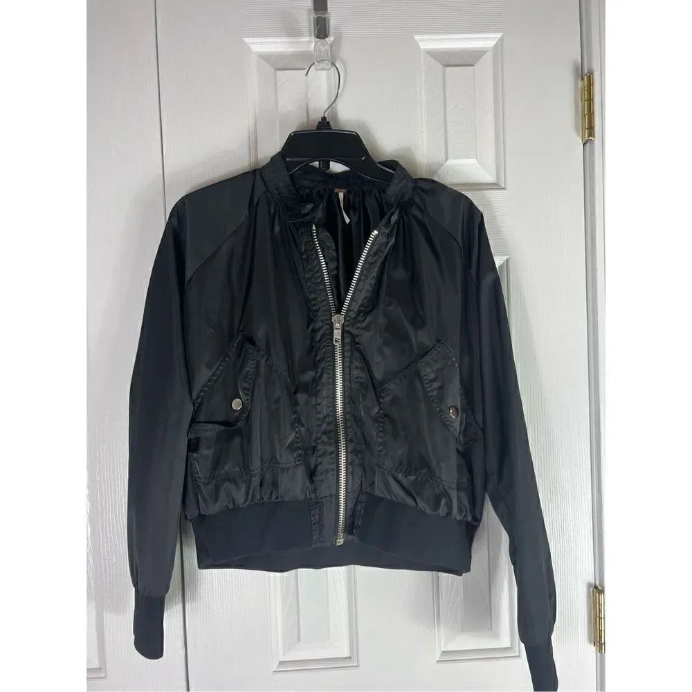 Free People Womens Black Jacket Size Small